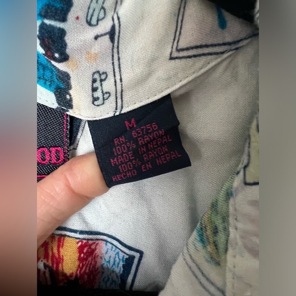 Men’s Vintage 80s 90s Jack Hollywood Florida Postcard Hawaiian Shirt - Picture 10 of 10